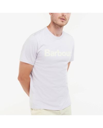 Barbour Logo Cotton T-Shirt - Weiß