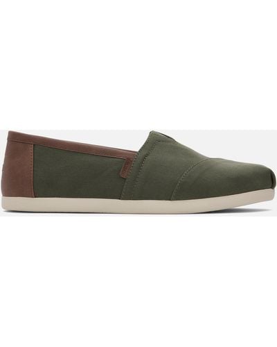 TOMS Alpargata 3.0 Vegan Canvas Court Shoes - Green
