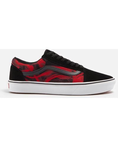 Vans After Dark Old Skool Canvas And Suede Trainers - Red