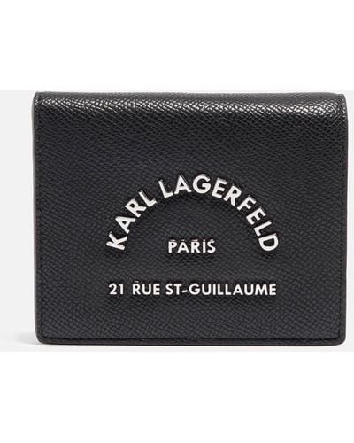 Karl Lagerfeld Rue St Guillaume Bifold Faux Leather Wallet - Schwarz