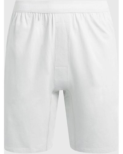 Calvin Klein Cotton-blend Sleep Shorts - White