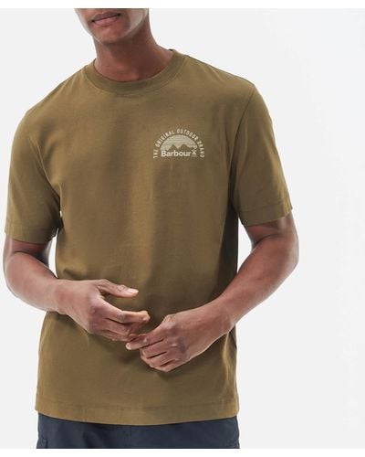 Barbour Haydock Organic-cotton T-shirt - Brown