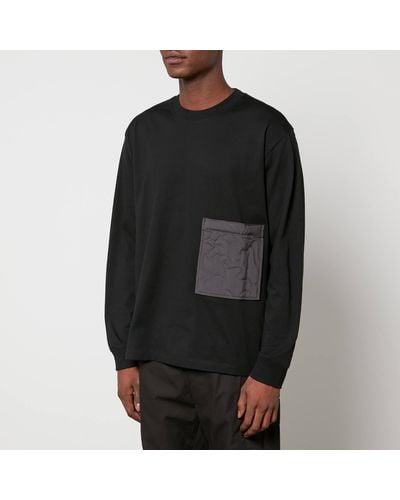 HUGO Dottin Pocket Cotton-Jersey Sweatshirt - Schwarz