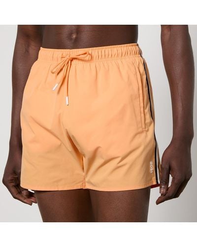 BOSS Iconic Shell Swim Shorts - Orange