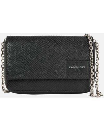 Calvin Klein Wallet Faux Leather Crossbody Bag - Black