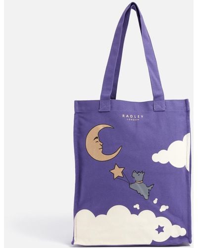 Radley Shoot For The Moon Canvas Medium Tote Bag - Purple