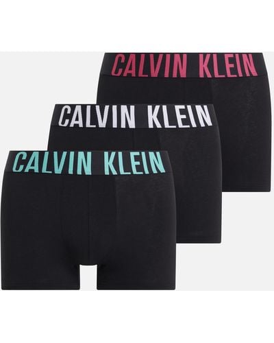 Calvin Klein Intense Power 3-pack Stretch Cotton Trunks - Blue