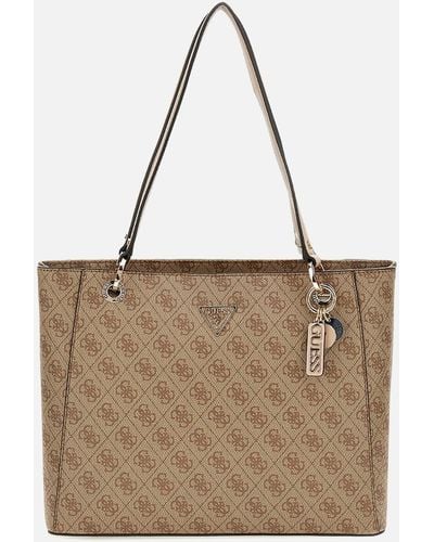 Guess Noelle Faux Leather Tote Bag - Natur