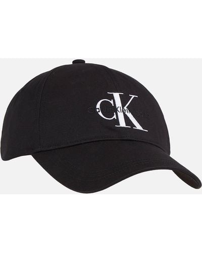Calvin Klein Monogram Logo Cotton Cap - Black