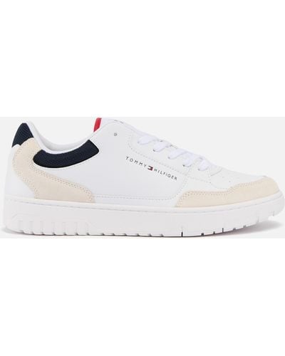 Tommy Hilfiger Suede And Mesh Sneakers - White