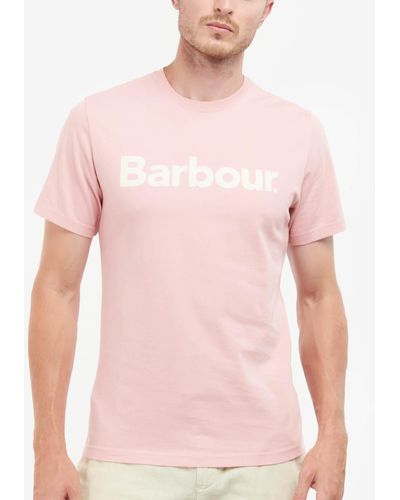 Barbour Logo Cotton T-shirt - Pink