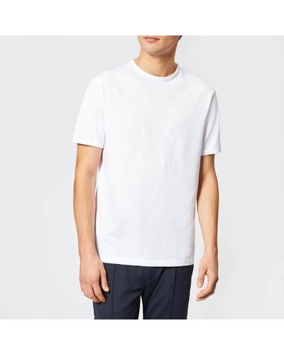 Armani Exchange Tonal Logo Reg Fit T-shirt - White