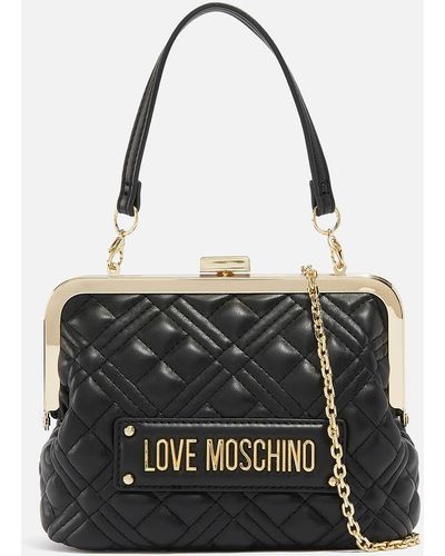 Love Moschino Borsa Quilted Faux Leather Bag - Schwarz
