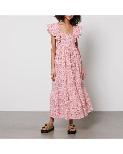 SZ Blockprints Charlotte Cotton Maxi Dress - Pink