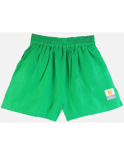 L.F.Markey Basic Linen Shorts - Green