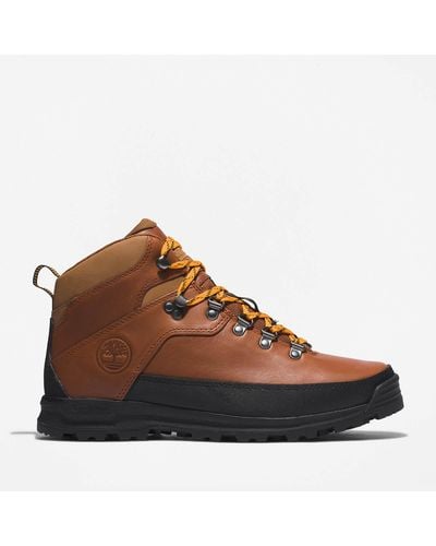 Timberland World Hiker Leather Boots - Braun