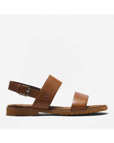 Timberland Chicago Riverside Leather and Textile-Blend Sandals - Braun