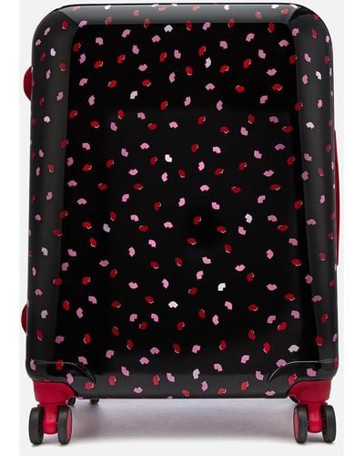 Lulu Guinness Medium Confetti Lip Print Hardside Suitcase - Multicolour