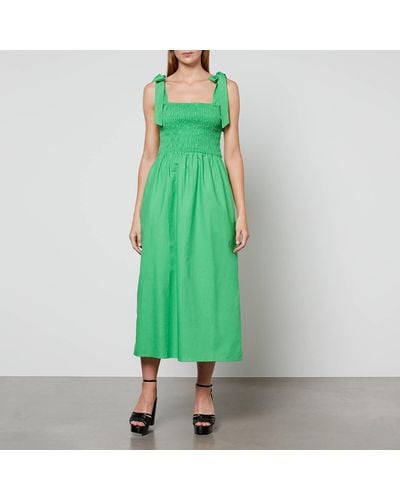 Never Fully Dressed Poplin Molly Dress - Green