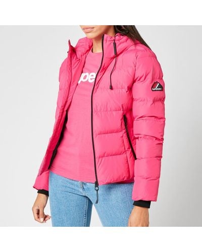 Superdry Spirit Sports Puffer Coat - Pink