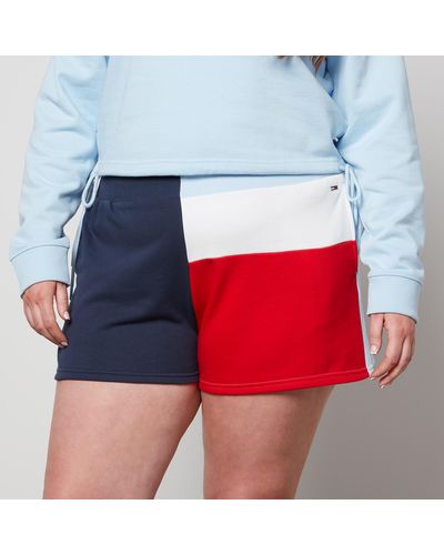 Tommy Hilfiger Colour-block Cotton-blend Shorts - Red