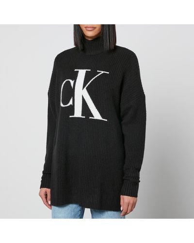 Calvin Klein Oversized Knit Sweater - Black