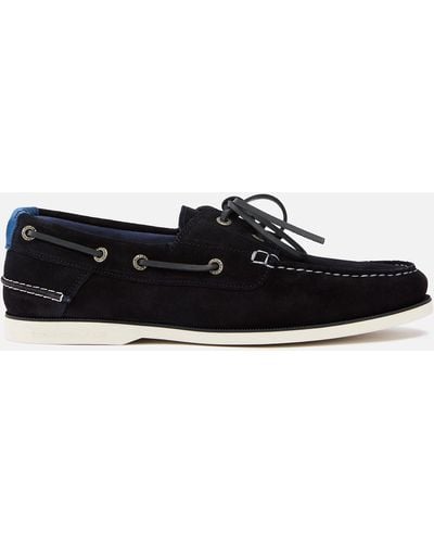Tommy Hilfiger Suede Boat Shoes - Black