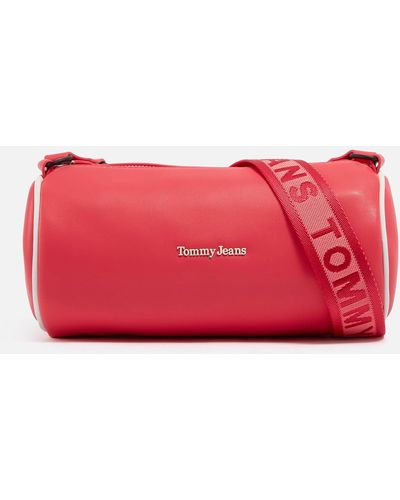 Tommy Hilfiger Stadium Faux Leather Crossbody Bag - Red