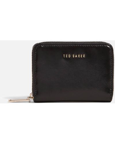 Ted Baker Lilleee Metallic Small Chain Leather Purse - Black