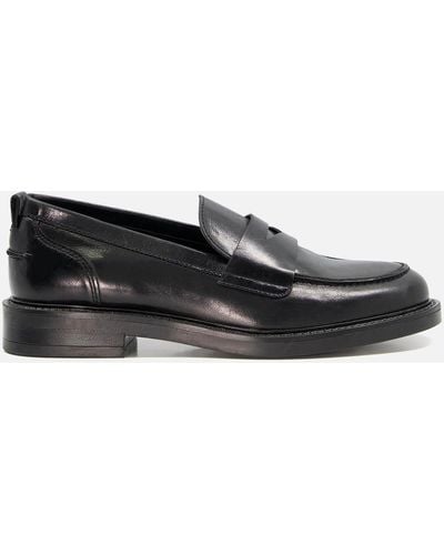 Dune Geeno Leather Penny Loafers - Black