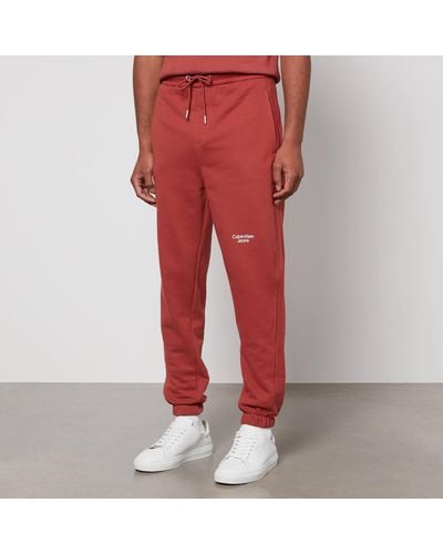 Calvin Klein Cotton-jersey Sweatpants - Red