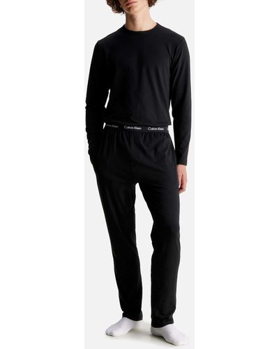 Calvin Klein Stretch Cotton-Blend Lounge Set - Schwarz