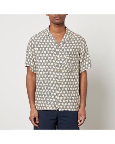 Portuguese Flannel Select Printed Cotton Shirt - Grey