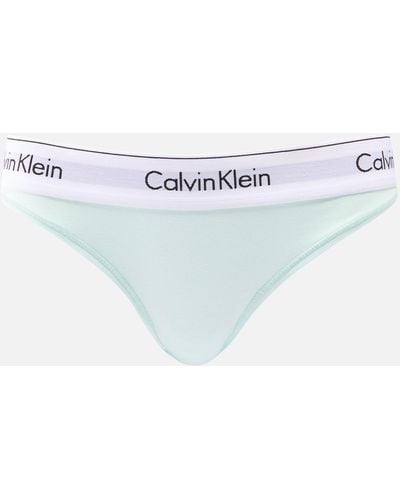 Calvin Klein Modern Cotton-blend Bikini Briefs - Blue