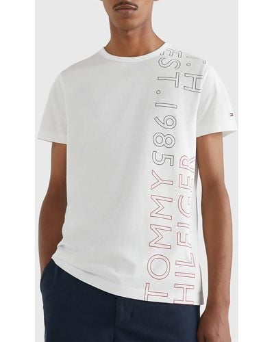 Tommy Hilfiger Off Placement Cotton-jersey T-shirt - White