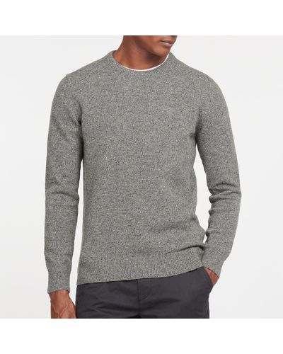 Barbour Essential Tisbury Cotton-blend Knit Sweatshirt - Grey