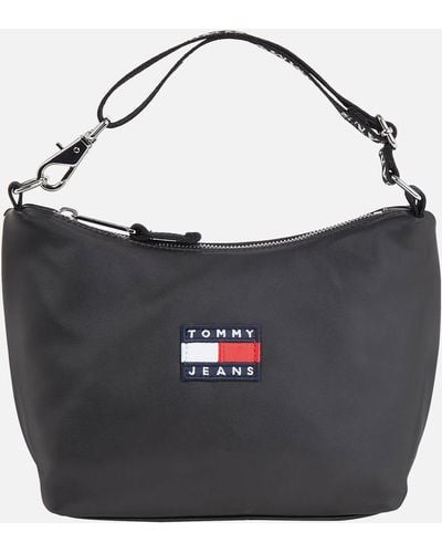 Tommy Hilfiger Heritage Faux Leather Shoulder Bag - Black