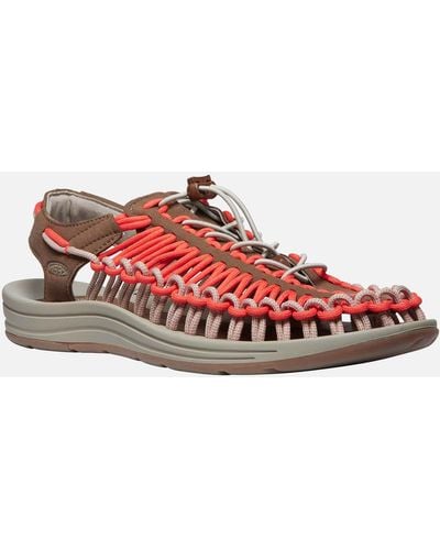 Keen Uneek Canvas And Cord Sandals - Red