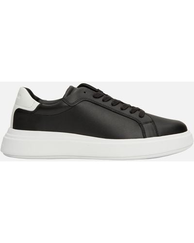 Calvin Klein Leather Chunky Sole Trainers - Black