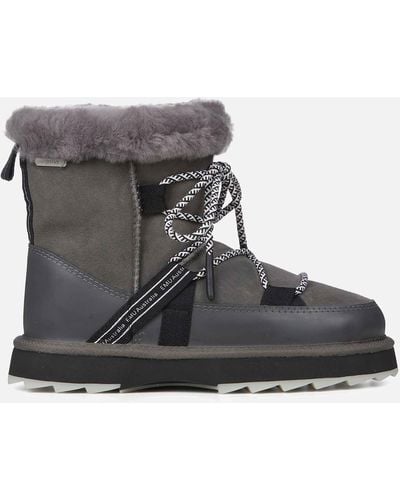 EMU Blurred Waterproof Sheepskin Boots - Black