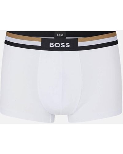 BOSS Motion Cotton-Blend Jersey Boxer Briefs - Weiß