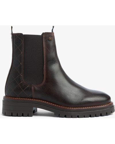 Barbour Evie Leather Chelsea Boots - Black