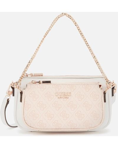 Guess Mika Mini Double Pouch Cross Body Bag - Pink