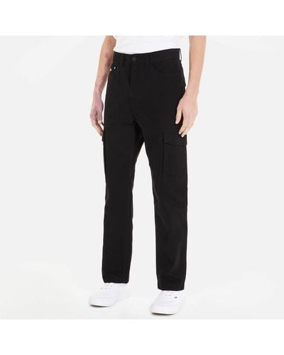 Tommy Hilfiger Skater Cotton-canvas Cargo Trousers - Black