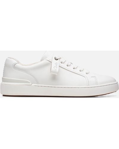 Clarks Courtlite Move Leather Sneakers - White