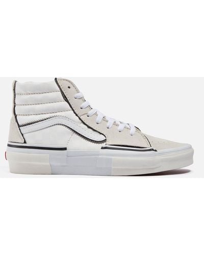 Vans SK8-Hi Reconstruct Suede and Fabric Trainers - Weiß