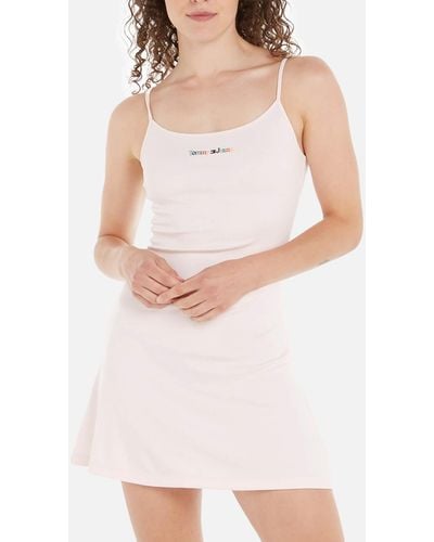 Tommy Hilfiger Flared Jersey Mini Dress - Weiß