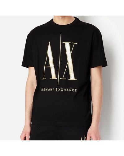 Armani Exchange | Embroidered Metllic Icon T-shirt - Black