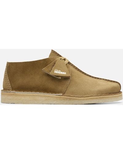 Clarks Deserk Suede Trek Shoes - Brown