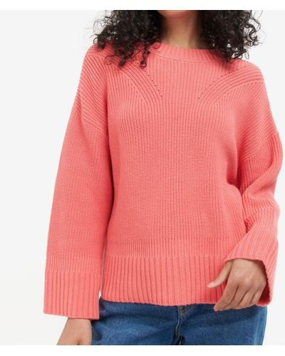 Barbour Coraline Relaxed Knit Sweater - Pink